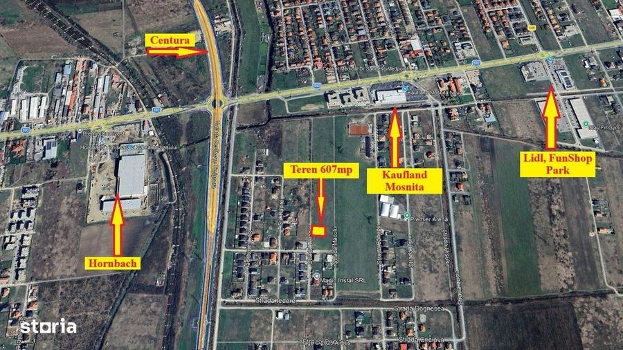 607mp | Teren Mosnita, spate Kaufland | Toate utilitatile - 3