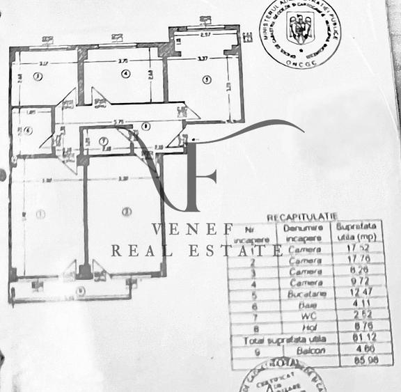 OPORTUNITATE 4 Camere 85 mp 1981 2 bai decomandat Stefan cel Mare  - 14