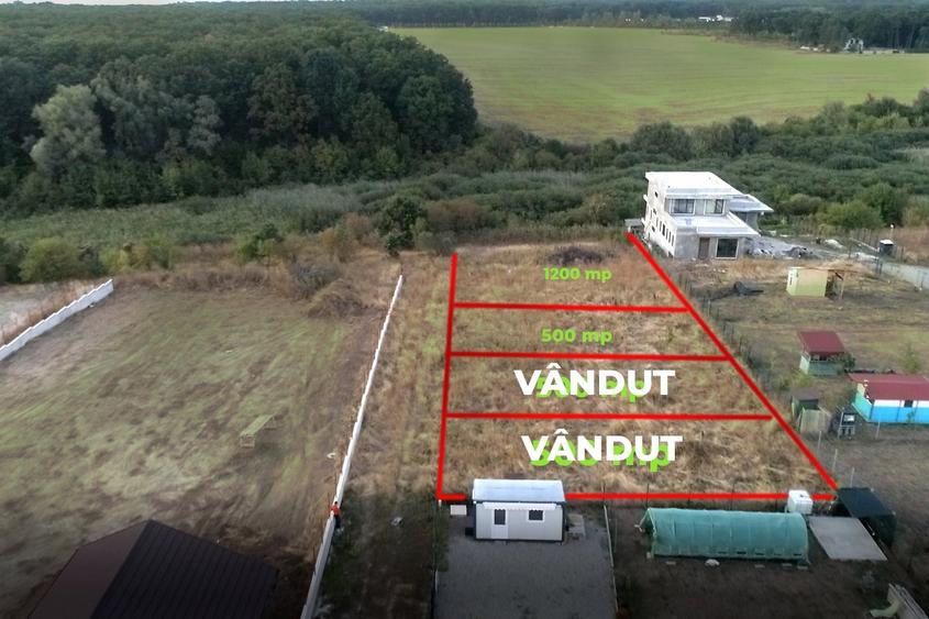 Balotești – teren intravilan cu priveliște superbă, 500–1200 mp, Comision 0% - 3