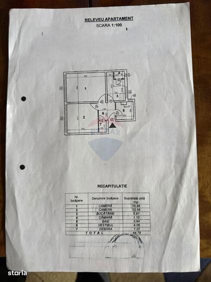 Apartament cu 2 camere decomandat în Viilor