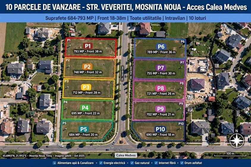 Teren Construcții de 684 mp, în Moșnița Nouă