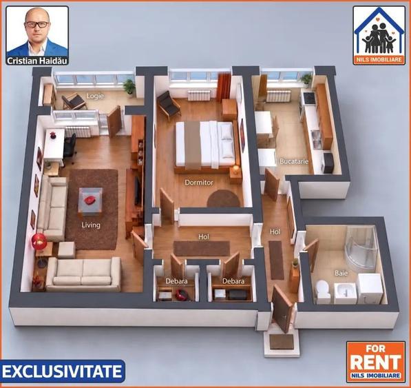 Apartament cu 2 camere decomandat în Tineretului