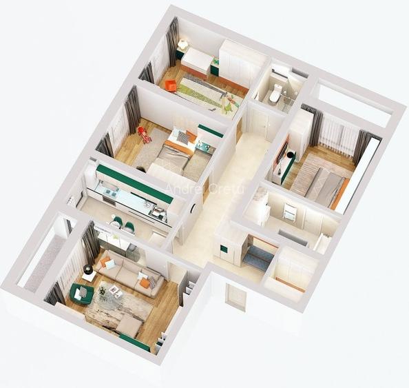 Apartament cu 4 camere decomandat în Lujerului Apartament cu 4 camere decomandat în Lujerului