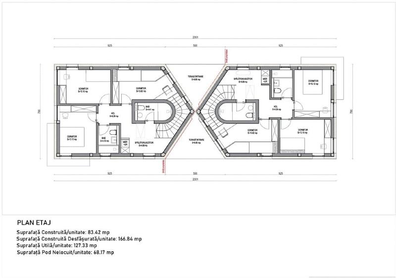 Doua unitati tip Duplex, 127mp utili, 470mp teren +zona comuna, Sangeorgiu de Ms - 2