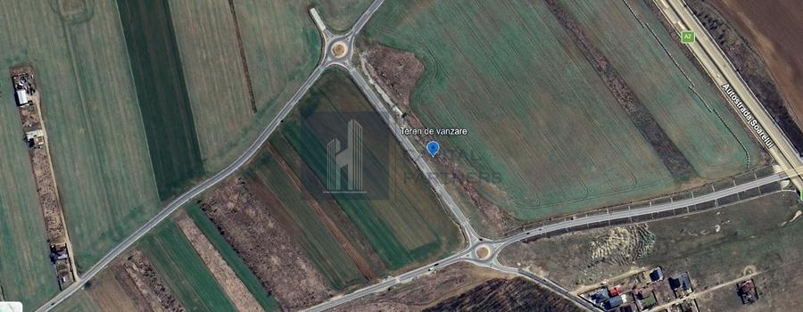 Teren intravilan 1.300 mp | Brănești Ilfov | DJ100 | Front 74 ml - 1