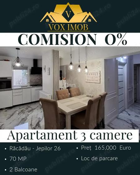 COMISION 0% Apartament 3 camere Racadau COMISION 0% Apartament 3 camere Racadau