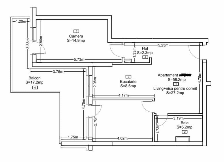 Apartament de 58mp finisat, intr-un ansamblu premium, in Zorilor