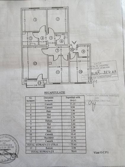 Apartament de vanzare Iasi 4 camere decomandate-zona Dacia-Str. Tabacului, etaj - 1