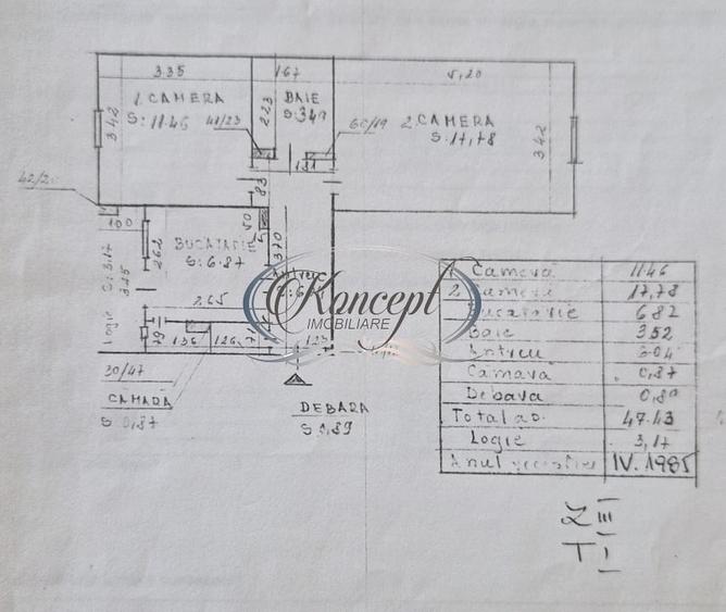 Apartament cu 2 camere decomandat, mobilat în Între Lacuri