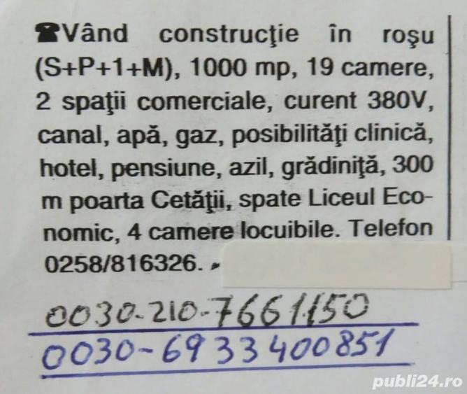 Imobiliare casa de vinzare 1000 mp Alba iulia S-P - 1 - M 380 v apa canal gaze - 3