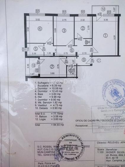 Apartament de vanzare 4 camere,Decomandat, Campina