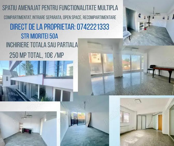 Spatiu comercial & birouri 10 mp 250mp. Suprafete &intrari la alegere. Mioritei 50. Vedere stradala - 7