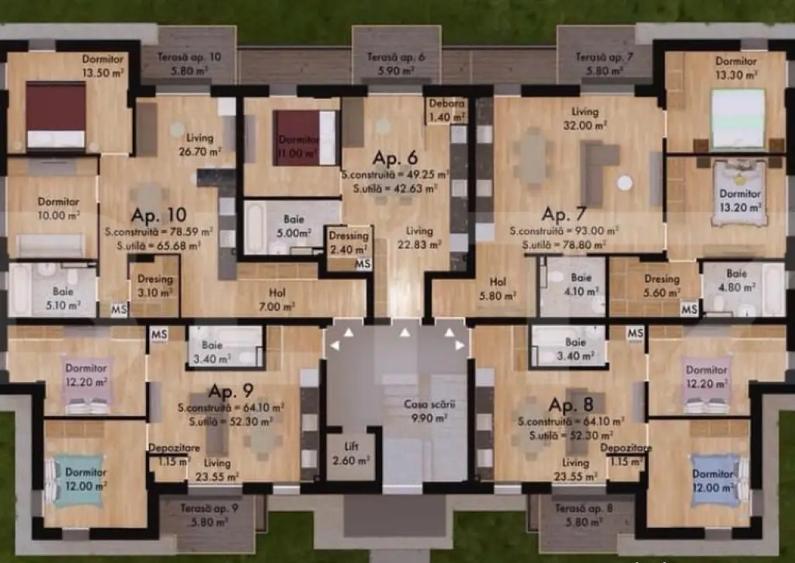 Penthouse 2 camere | 54 mp | Green Residence - 4