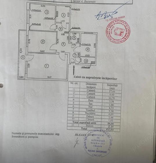 Apartament 3 camere Brancoveanu-Huedin de vanzare - 8