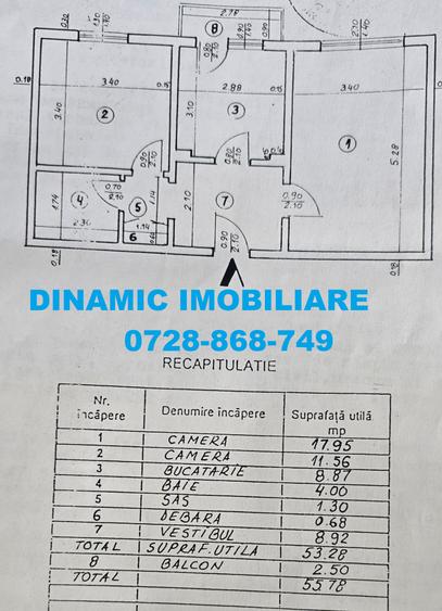 DRISTOR-bloc 1982, 2 camere, decomandate, etaj 3 - 9