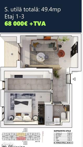 Apartament 2 camere Bragadiru Prelungirea Ghencea/ finisaje premium - 4