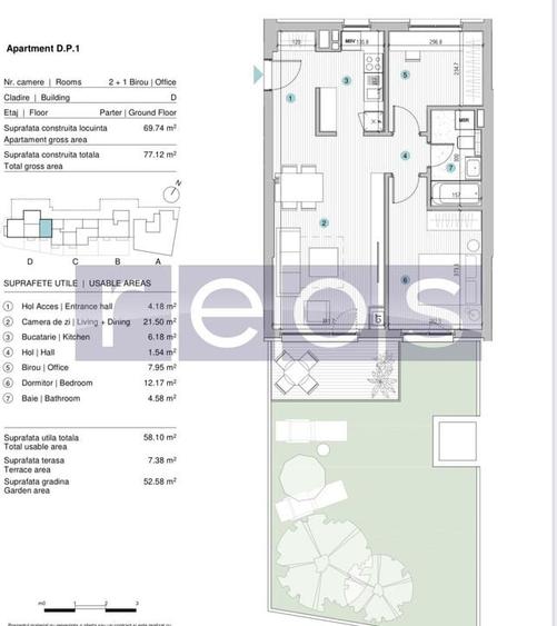 VANZARE 3 CAMERE STRAULESTI | 70 MP | CURTE PROPRIE 53MP | COMPLEX NOU - 17