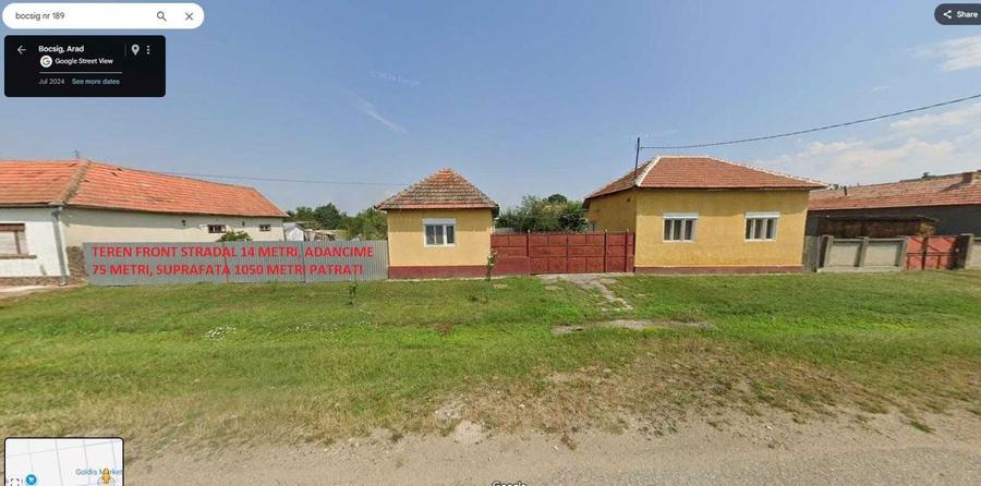 Vand teren pentru casa sau teren cu una sau doua case in comuna Bocsig, judetul Arad - 6