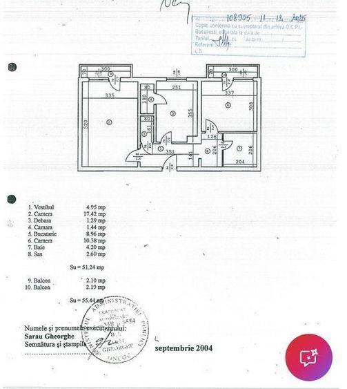 Apartament cu 2 camere, Obor/ Mosilor, 55 mpt, bloc 1981, et. 7/9 - 4
