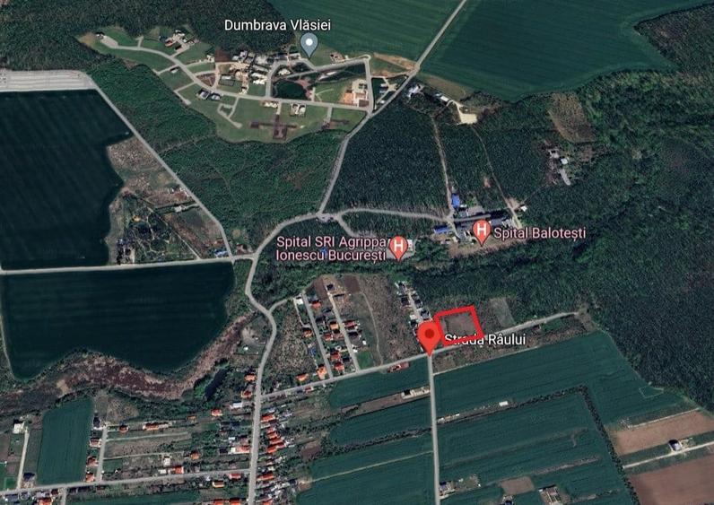 Teren intravilan Balotesti 9782mp 96ml deschidere langa padure - 2