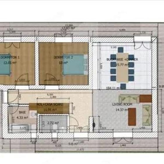 Casa individuala cu curte, 88 mp, zona Girocului - 4