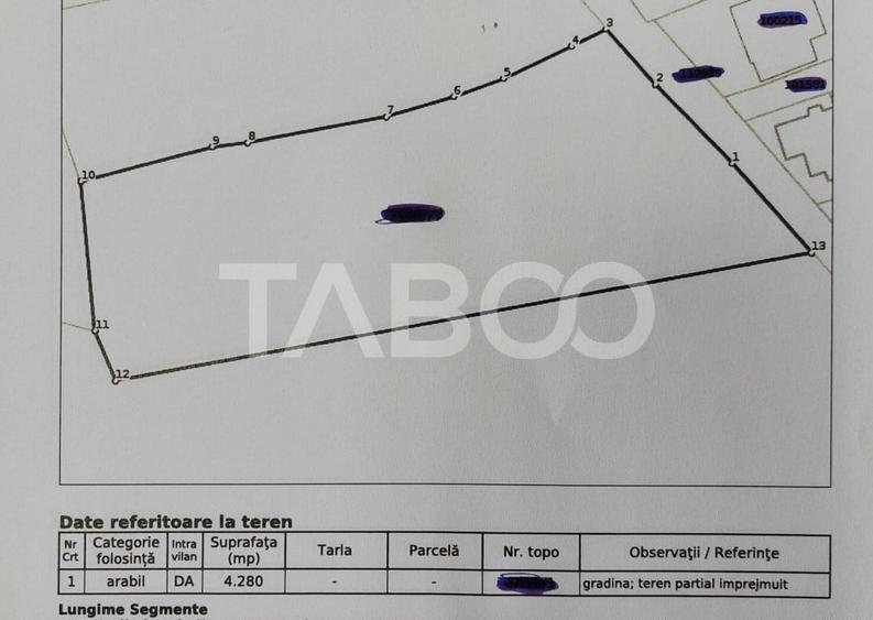 Teren intravilan 4280 mp acces la drum si utilitati zona deosebita - 12