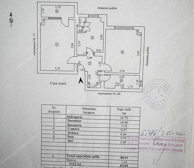 		Apartament de vânzare, 2 camere decomandat, Mazepa 2, Galați. - 9
