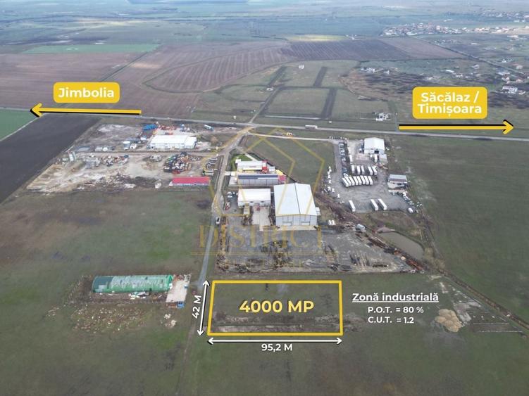 TITLU  Teren industrial 4.000 mp, parcelabil, POT 80% I Săcălaz | - 2