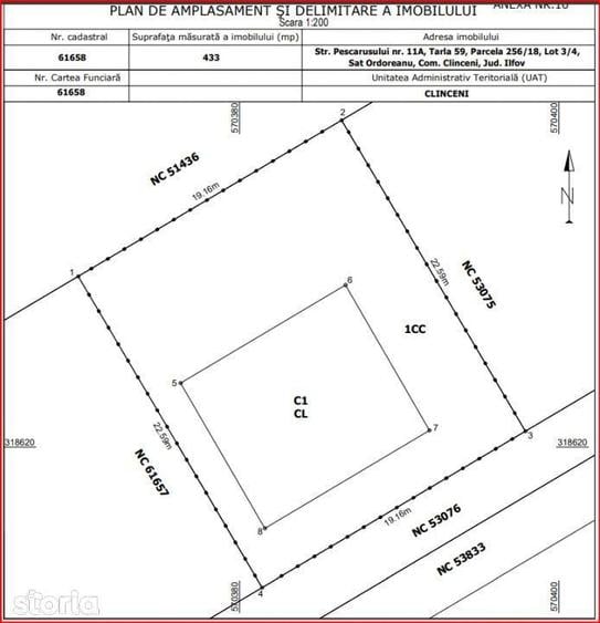 CLINCENI-ORDOREANU, CASA 126 MP, TEREN 443 MP! - 2