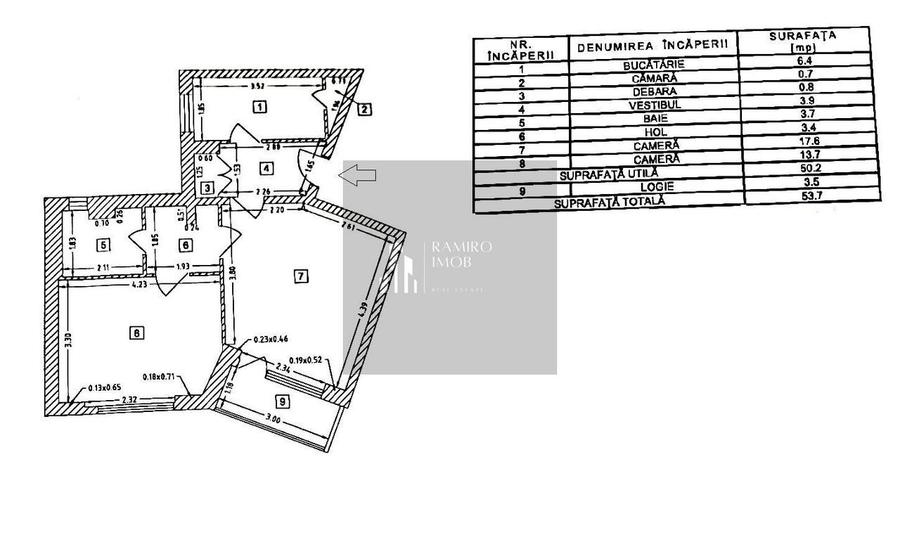 Apartament 2 camere renovat 54mp - Sector 4 -Tineretului /Timpuri Noi - 6