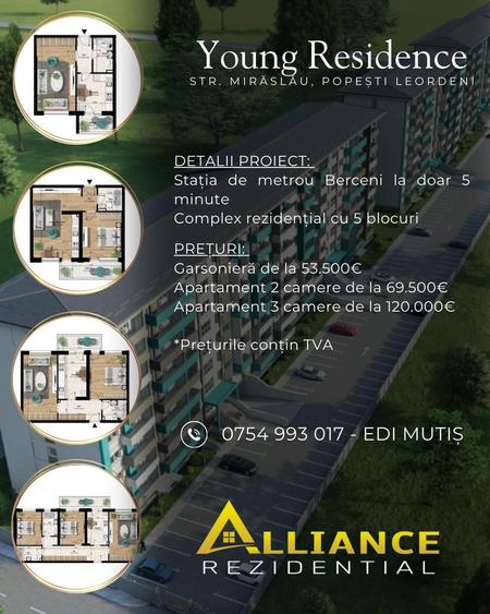 YOUNG CITY RESIDENCE - Metrou Berceni - 2 Camere - 1