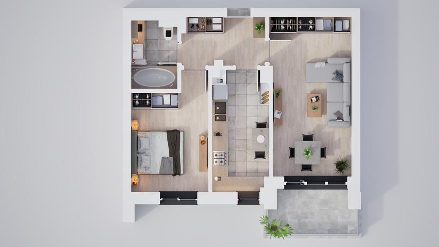 Apartament 2 camere, cartier privat cu zone verzi si parc propriu - 4