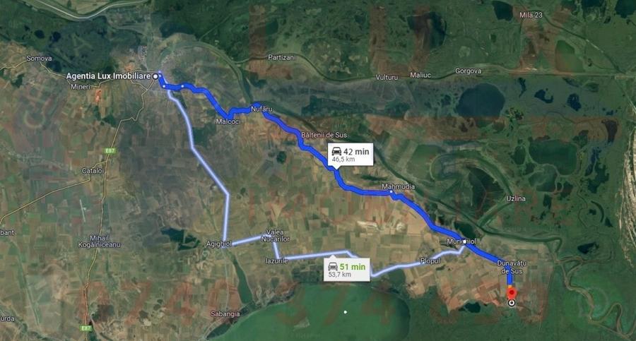 ID 7778 Teren INTRAVILAN in Dunavatu de Jos la DRUMUL JUDETEAN - 1