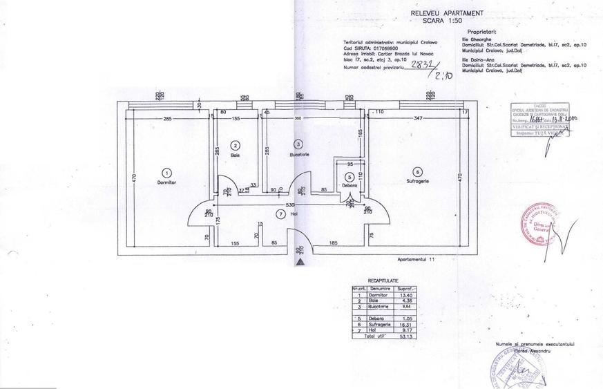 Birou Spatiu de locuit NEMOBILAT de inchiriat 2 camere apartament - 1