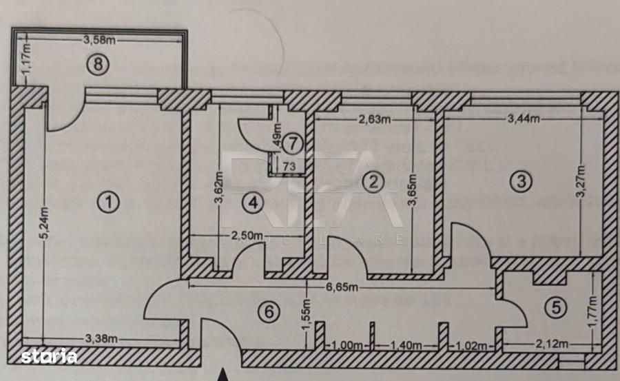 3 camere, 4/10, 65 mp, bloc 1978-Drumul Taberei - 3