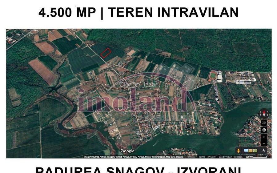 Teren intravilan - 4500 mp - Izvorani - Padurea Snagov