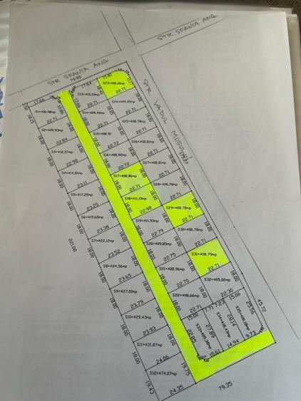 Berceni-Vidra, propunem 5 loturi teren , 400mp fiecare deschidere 18 mp. - 1