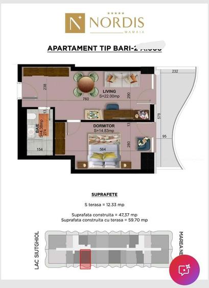 Apartament Nordis Mamaia. Sub pret achizitie -20% - 2