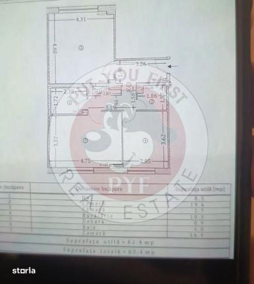 Parcul Sebastian | Apartament 2 camere | decomandat | 62 mp | B11005 - 3