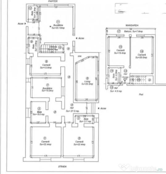 Casa individuala renovabila, 7 camere, 219mp utili, 647mp te - 11