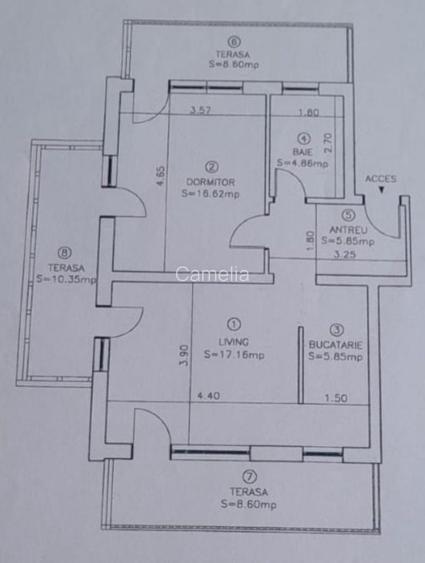 Apartament de închiriat în Florești