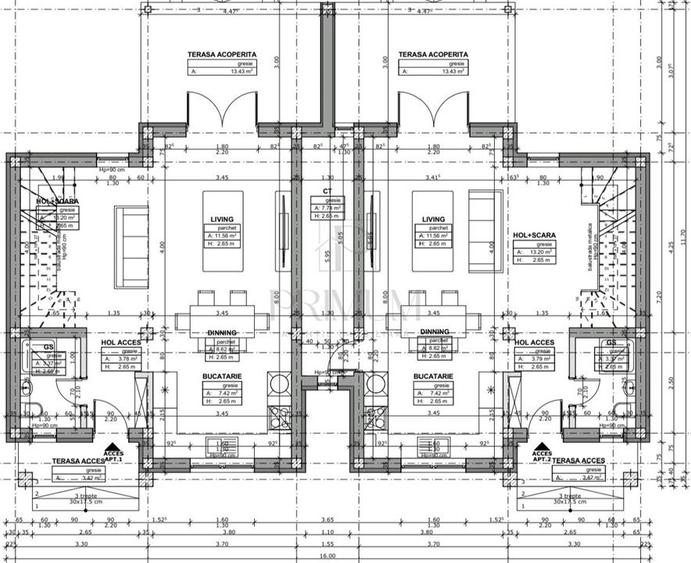 Duplex despartit prin camera tehnica - zona excelenta - toate utilitatile - 3