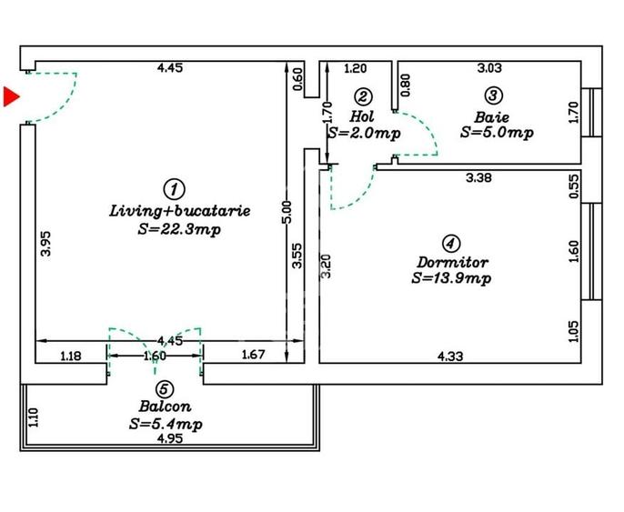 Oportunitate investitie apartament cu 2 camere etajul 1 cu balcon - 6