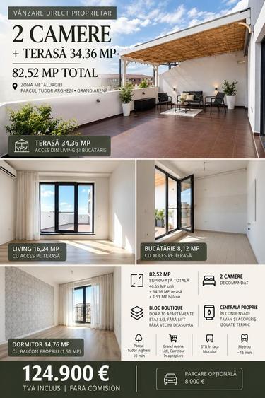 Apartament cu 2 camere decomandat în Metalurgiei