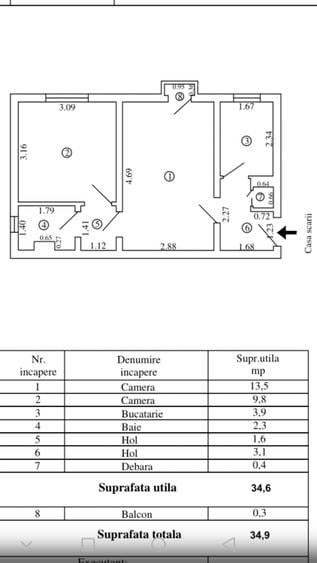 Vand apartament 2camere micro38 - 1