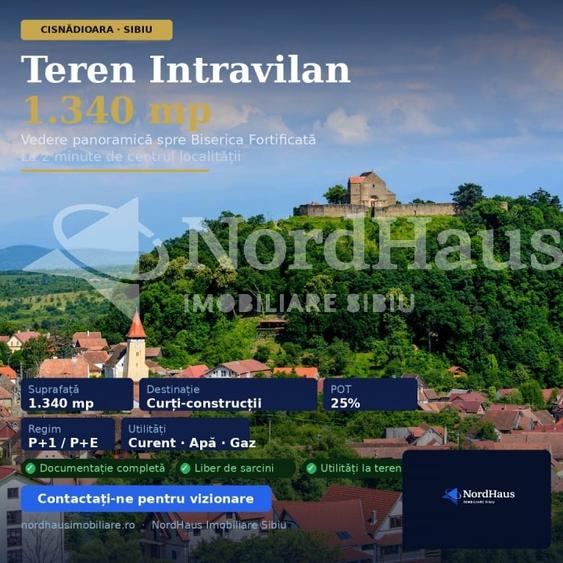 VÂNZARE TEREN INTRAVILAN | 1340 MP | CISNĂDIOARA, SIBIU - 3