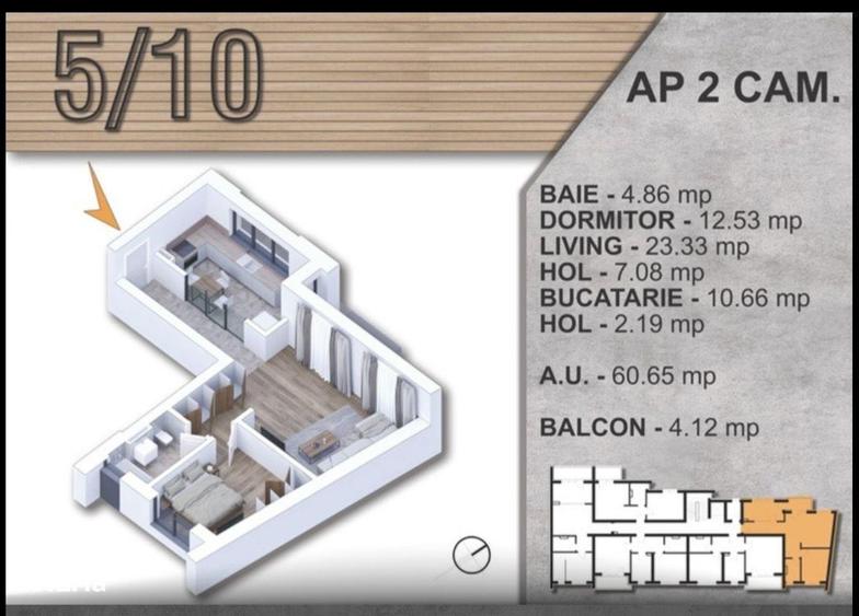 Apartament de vanzare.(Zona Piata Unirii) - 2