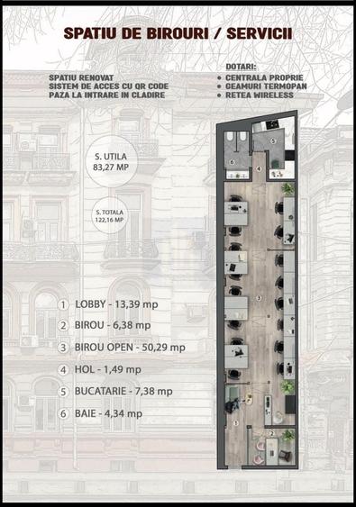 Spatiu de Birouri OpenSpace 83mp de Inchiriat *Cismigiu* *Tur Virtual* - 8