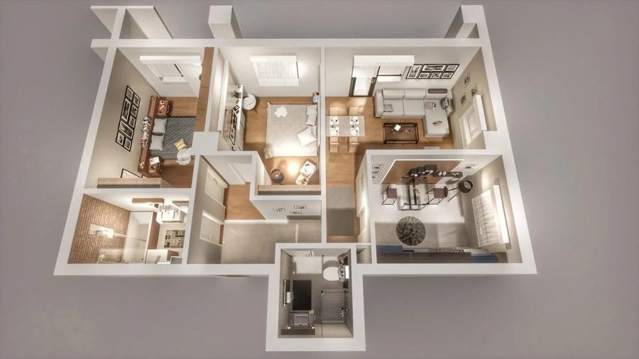 Apartament de vanzare, cu 3 camere, 70 mp, zona Ansamblul Vest Residence - 2