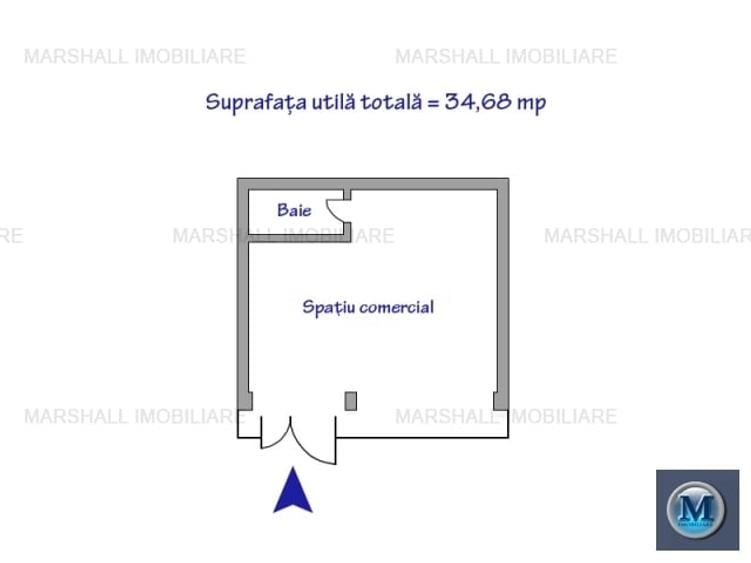 Spatiu comercial de inchiriat, zona Nord, 34.68 mp #16678 Spatiu comercial de inchiriat, zona Nord, 34.68 mp #16678